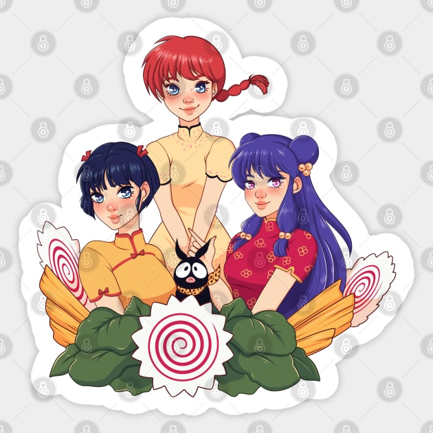 Ranma Girls Sticker by PeppermintKamz